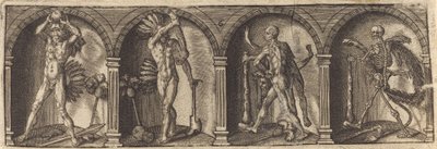De ulike portrettene og figurene VI av Master AD
