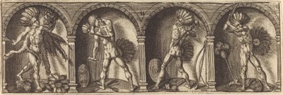 De ulike portrettene og figurene XI av Master AD