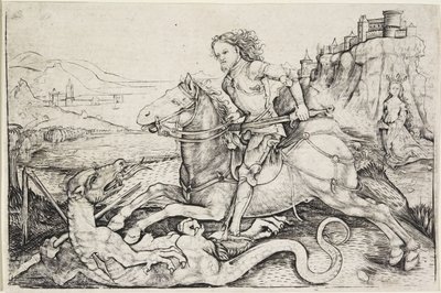 Sankt Georg og dragen, ca. 1480-90 av Master A. G.