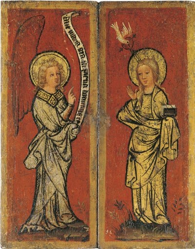 Kunngjøringen. Triptyk av Det hellige ansikt av Master Bertram of Minden