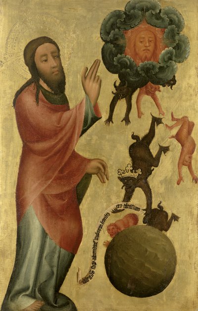 Skille lys fra mørket fra St. Peters høyalter i Hamburg, Grabow-altertavlen, 1383 (tempera på panel) av Master Bertram of Minden