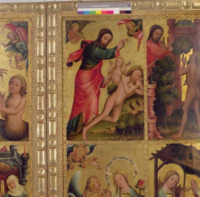 The Creation of Eva, et panel fra Grabower-alteret, høyalteret til St. Petri i Hamburg (se også 153622) av Master Bertram of Minden