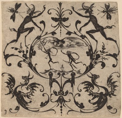 Ornament med grotesk av Master CR