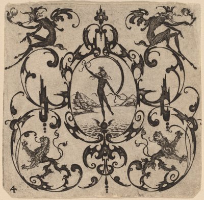 Ornament med grotesk av Master CR