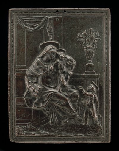 Madonna og barn med døperen Johannes, sannsynligvis ca. 1600. av Master F.D.