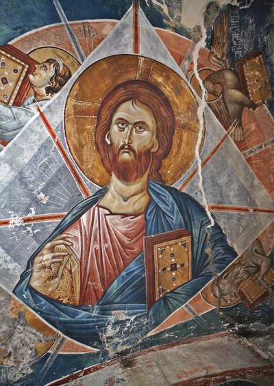 Salvator Mundi, verdens frelser, 1300-tallet av Master Gerasime