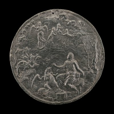 Saint John komponerer åpenbaring på Patmos, 1570-tallet av Master H.G.