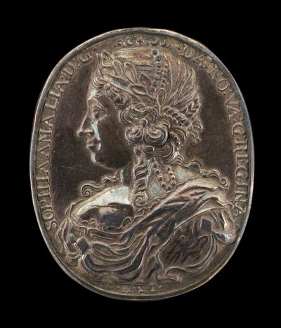 Sophia Amelia, 1628-1685, kone til Frederick III 1643 [revers], ca. 1648. av Master H.L.T.