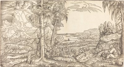 Saint John på Patmos av Master H.W.G.
