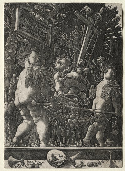 Engler som bærer lidenskapens emblemer, 1533. av Master H. L.