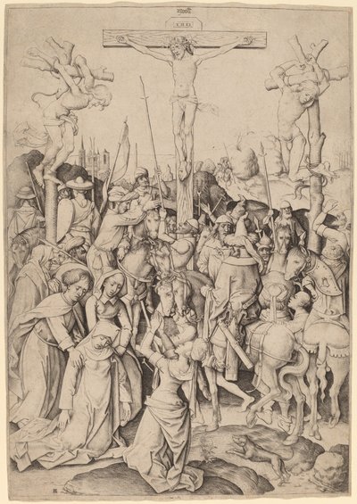 Golgata-fjellet av Master I.A.M. of Zwolle