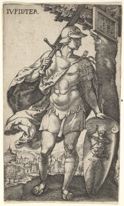 Jupiter fra The Gods Who Preside Over the Planets, 1528. av Master I.B.