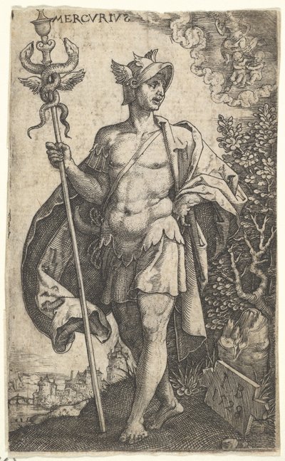 Mercury fra The Gods Who Preside Over the Planets, 1528. av Master I.B.