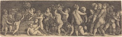 Barn som høster druer av Master IB after Raphael