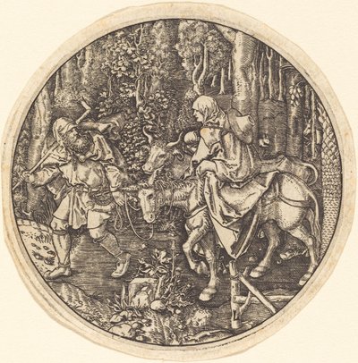 Flykten til Egypt av Master L after Albrecht Dürer