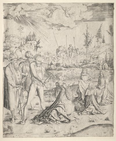 St. Katarinas martyrium av Master MZ