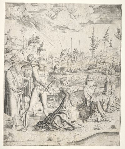 St. Katarinas martyrium av Master MZ