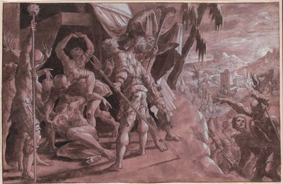 Soldater oppdager kroppen til Holofernes av Master Of The Liechtenstein Adoration