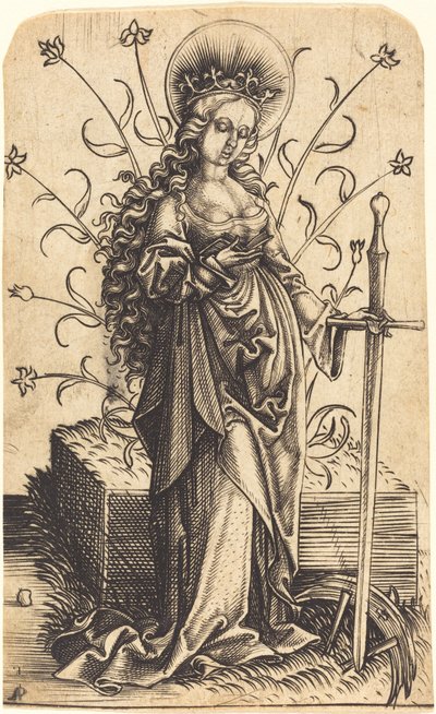 Saint Catherine av Master PW of Cologne