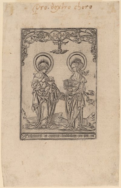 Saint Mary Magdalena og Saint John the Evangelist av Master S