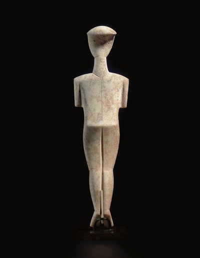 Kykladisk liggende kvinneskikkelse, navnestykke til Schuster-mesteren, Early Cycladic II, ca. 2400 f.Kr. (marmor) av Master Schuster