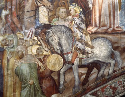 Detalj fra korsfestelsen av Master Trecentesco of Sacro Speco School