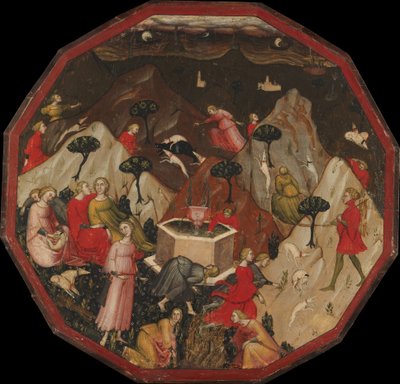 Ametos oppdagelse av nymfene, ca. 1410. av Master of 1416