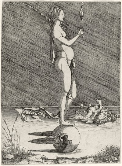 Fortune Sailing on a Winged Globe, ca. 1510-15 av Master of 1515