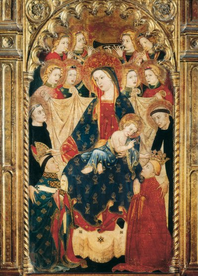 Altertavle til jomfruen til erkebiskop Don Sancho Rojas (14-15. århundre) Detalj. av Master of Archbishop Don Sancho Rojas