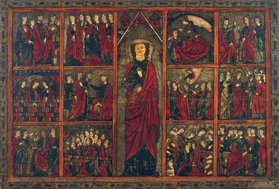 Saint Ursula med scener fra livet hennes av Master of Bierge