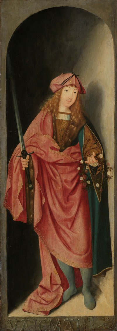 Den hellige valerian, ca. 1490 (olje på panel) av Master of Brunswick