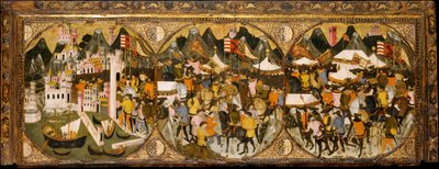 Erobringen av Napoli av Charles av Durazzo, 1381-82. av Master of Charles of Durazzo