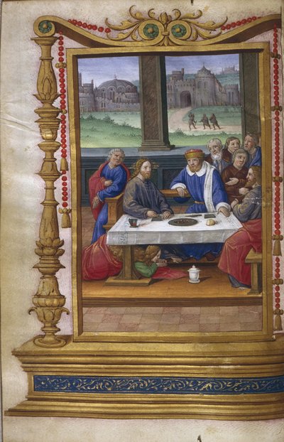 Fest i huset til fariseeren Simon, 1500-1550 av Master of Claude de France