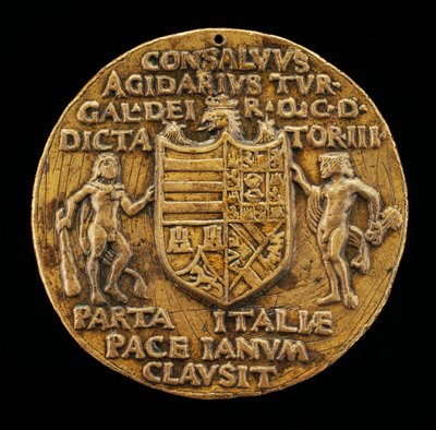Skjold støttet av Hercules og Janus [omvendt], ca. 1503. av Master of Coriolanus
