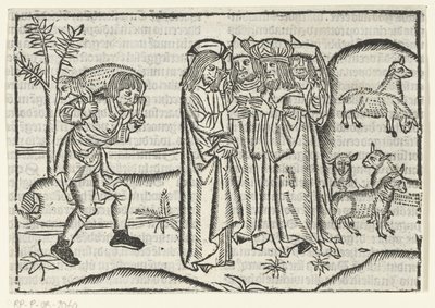 Lignelse om den tapte sauen av Master of Delft (attributed to)