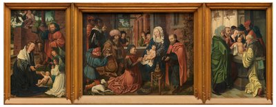 Epifani-triptyk (olje på panel) av Master of Frankfurt