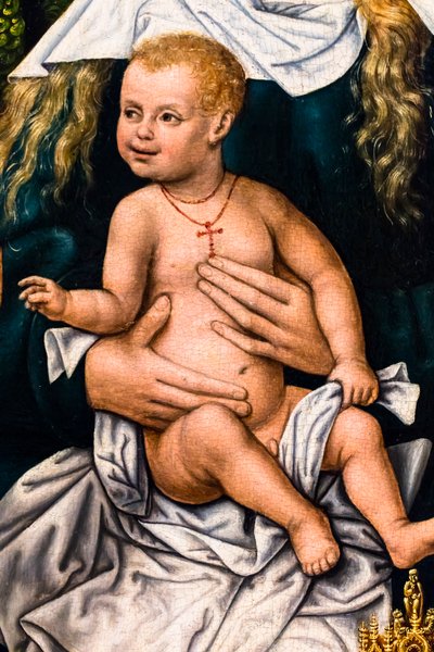 De vise menns tilbedelse, ca. 1510 (Tempera og olje på tre (eik)) av Master of Frankfurt