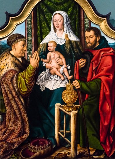 De vise menns tilbedelse, ca. 1510 (Tempera og olje på tre (eik)) av Master of Frankfurt