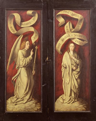 Bebudelsen, ca. 1500 (olje på panel) av Master of Frankfurt