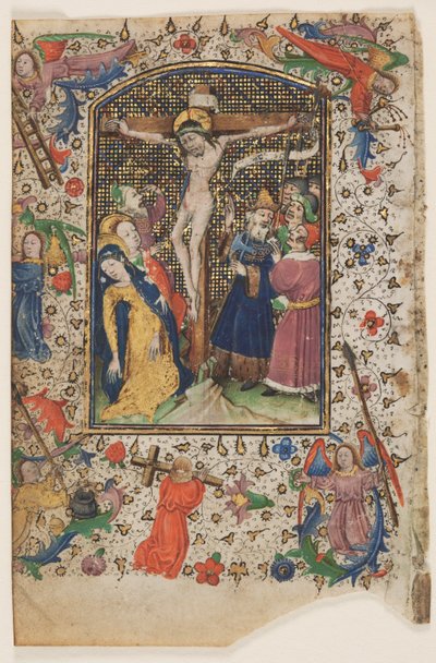 Blad fra en timebok: Korsfestelsen av Master of Guillebert de Mets