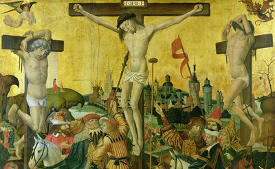 The Crucifixion, ca. 1500 (detalj av 148971) av Master of Hamburg