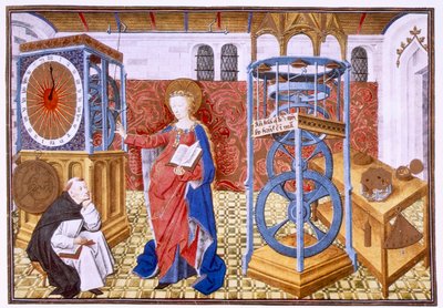 Visdom Sapience lærer forfatteren forskriftene om måtehold, c1455. av Master of Jean Rolin II