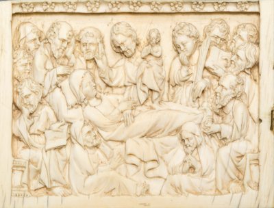 Diptych Fragment: The Death of the Virgin, 13751400. av Master of Kremsmunster