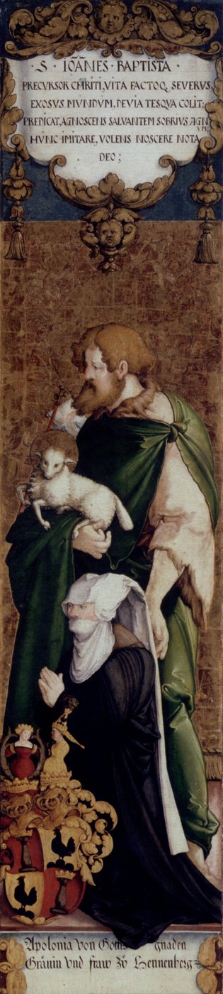 St. Døperen Johannes med giveren Apollonia von Henneberg av Master of Messkirch
