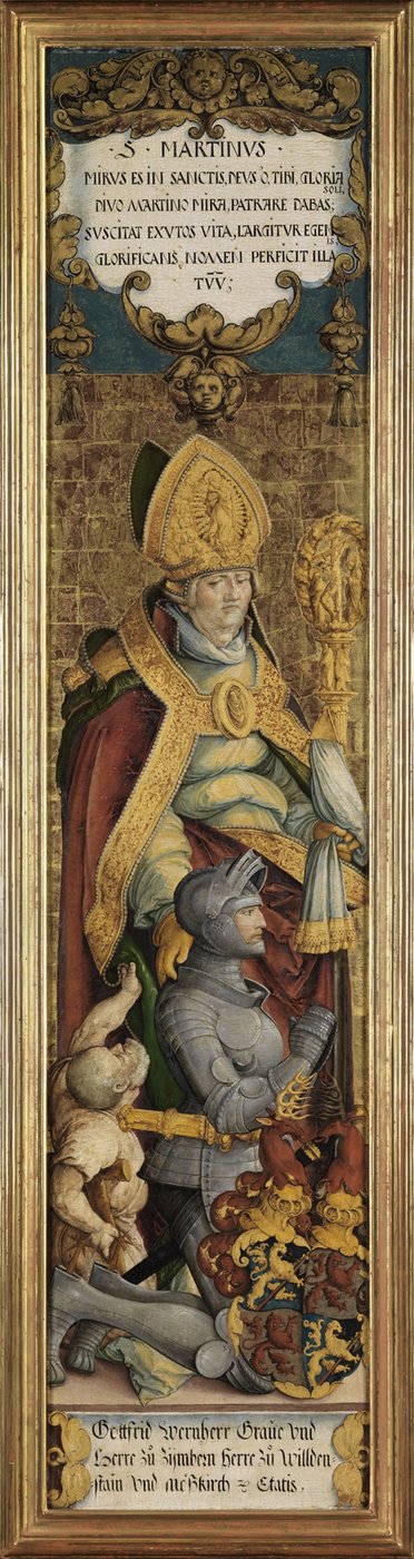Saint Martin of Tours med Gottfried Werner von Zimmer og en tigger av Master of Messkirch