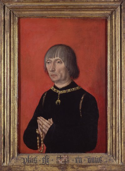 Portrett av Lodewijk van Gruuthuuse, ca. 1472-82 (olje på panel) av Master of Portraits of Princes
