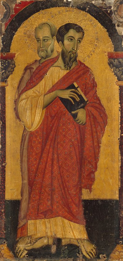 De hellige Bartholomew og Simon, 1266-75. av Master of Saint Francis of Assisi