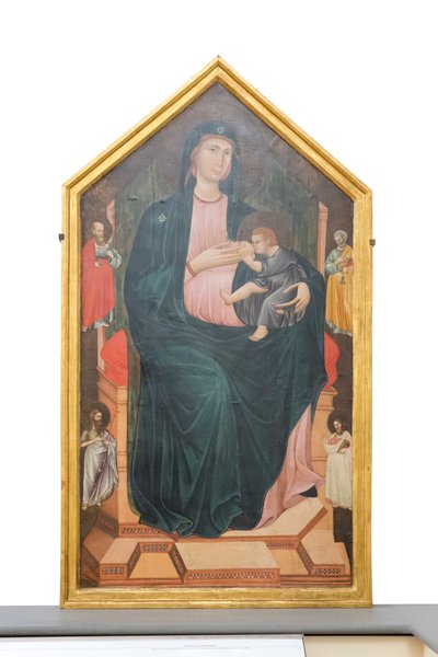 Madonna og barn med helgener, ca. 1300 (panel) av Master of San Gaggio
