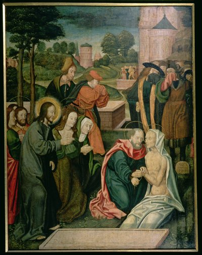 The Raising of St. Lazarus (se 160860 for par) av Master of St. Severin