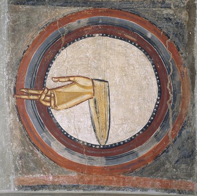 Guds hånd fra Sant Climent de Taüll av Master of Tahull
